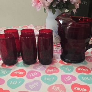 Georgian Ruby Red Set Vintage